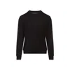 Kiton Cashmere-silk Blend Sweater With Classic Crew Neckline In Black