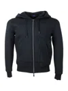 Kiton Tech Fabric Sweatshirt In Black