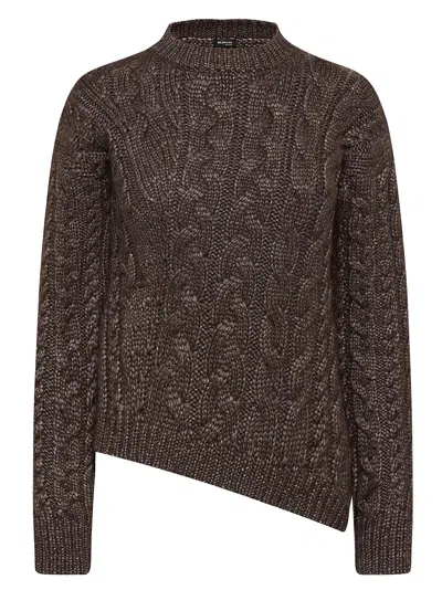 Kiton Sweater Roundneck Cashmere In Brown