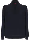 Kiton Roll-neck Sweater In Blue