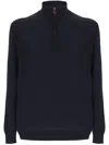 Kiton Roll-neck Sweater In Blue
