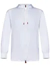Kiton Zip-up Cotton Sweatshirt With Drawstring Hood In White