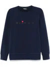 KITON SWEATSHIRT WITH RUBBERIZED LOGO