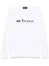 KITON SWEATSHIRT WITH RUBBERIZED LOGO