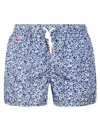 Kiton Patterned Swimsuit In Blue
