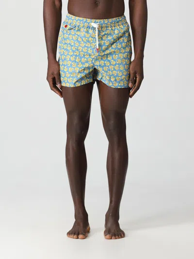 Kiton Swimsuit  Men Color Gnawed Blue