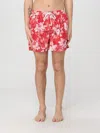 Kiton Floral-print Swim Shorts In Red