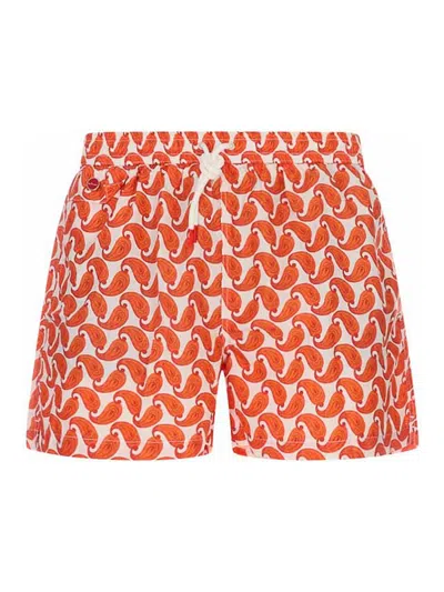 Kiton Swimsuit In Orange