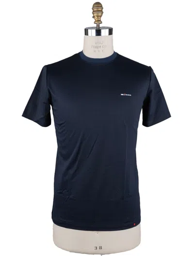 Pre-owned Kiton T-shirt 100% Cotton Size 44 Us 54 Eu Xl Kmx46 In Blue