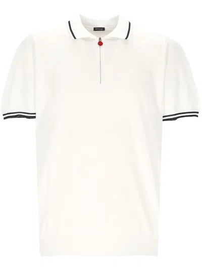 Kiton 'ciro' Polo Shirt With Polo Collar In White