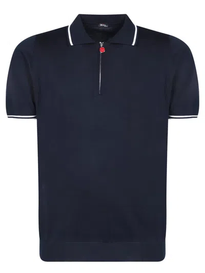 Kiton Men's Polo T-shirt In Blue