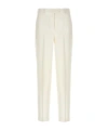Kiton Slim Fit Trousers Featuring Front Pleats In White