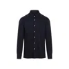 KITON TAILORED FIT BLUE BUTTON-DOWN SHIRT