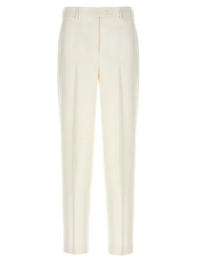 KITON TAILORED VISCOSE CIGARETTE PANTS WITH BUTTON CLOSURE
