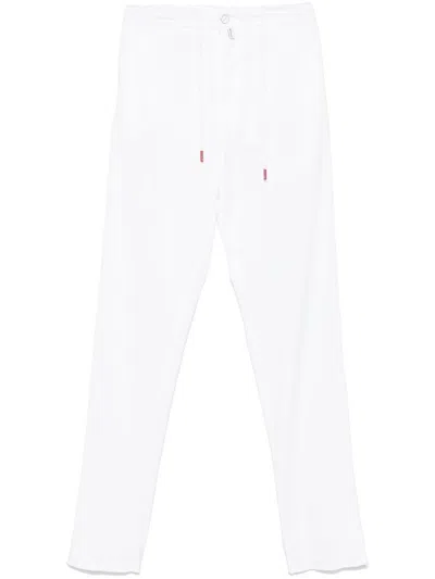 Kiton Tapered Trousers In White