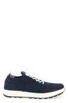 Kiton Technical Cotton Sneakers In Blue