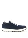 Kiton Technical Cotton Sneakers In Blue