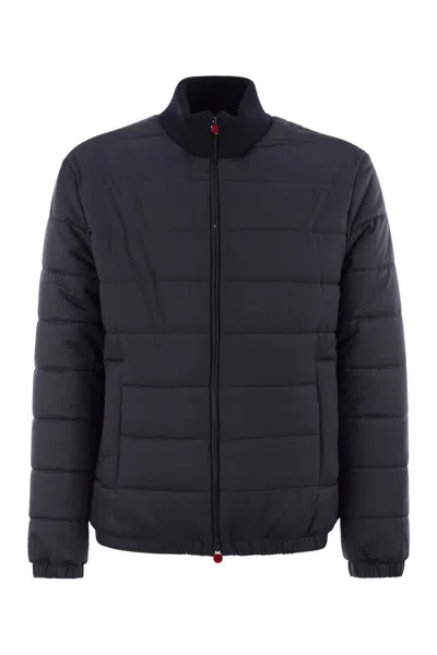 KITON KITON TECHNICAL FABRIC BOMBER JACKET