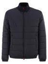 Kiton Technical Fabric Bomber Jacket In Blue