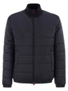 Kiton Technical Fabric Bomber Jacket In Blue