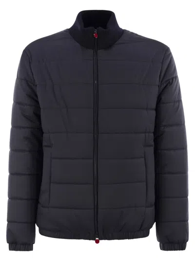 KITON TECHNICAL FABRIC BOMBER JACKET