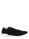 Kiton Mesh Upper Sneakers Rubber Sole In Black