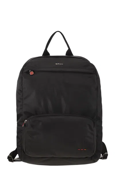 Kiton Technical Urban Sports Backpack In Black