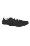 Kiton Textured Fabric Sneakers With Contrast Rubber Sole In Black
