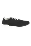 Kiton Textured Fabric Sneakers With Contrast Rubber Sole In Black