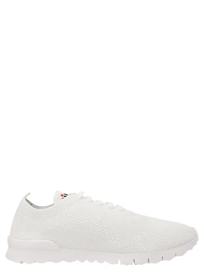 Kiton Textured Knit Sneaker In White