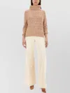 Kiton Textured Knit Turtleneck Shirt With Ribbed Finish