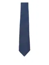 Kiton Textured Silk Tie Pointed Tip In Blue