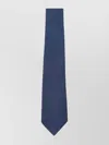 Kiton Textured Silk Tie Pointed Tip In Blue