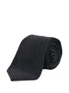 Kiton Textured Tie In Black