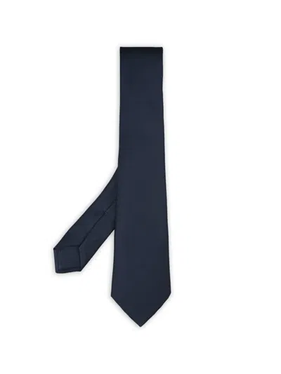 Kiton Textured Tie In Blue