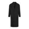 Kiton Dark Grey Tib Virgin Wool Coat In Grey