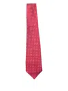 Kiton Geometric-patterned Silk Tie In Pink