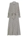 Kiton Tie-waist Printed Dress In Black