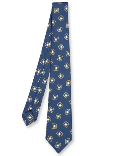 Kiton Ties In Blue