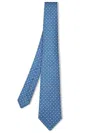 Kiton Micro Pattern Blue Diamond Tie In Blue