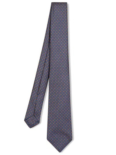 Kiton Ties In Blue