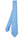 Kiton Micro Pattern Blue Diamond Tie In Blue
