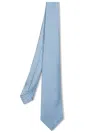 Kiton Micro Pattern Blue Diamond Tie In Grey