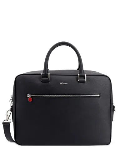 Kiton Top-handle Briefcase In Black
