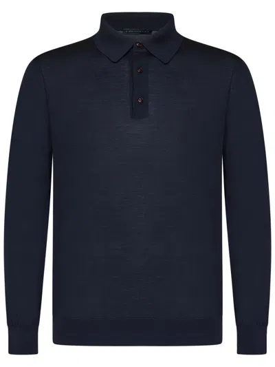 Kiton Men's Polo T-shirt In Blue