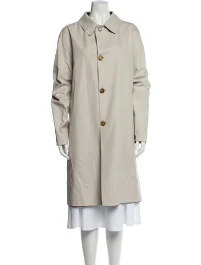 Pre-owned Kiton Trench Coat In Neutral