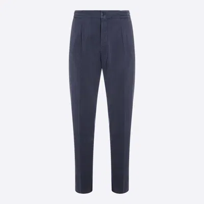 Kiton Trousers Blue And Green