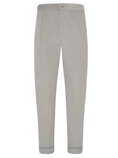 Kiton Trousers Cotton In Medium Grey