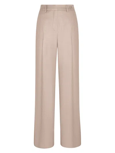 Kiton Trousers Silk In Beige