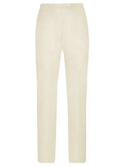 Kiton Trousers Viscose In White